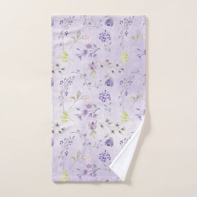 Lavendel-Wildblume-Muster Handtuch (Handtuch)