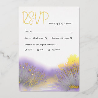Lavendel Wildblume Wasserfarbe UAWG Folien Feiertagskarte