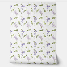 Lavendel-Wildblumen-Aquarell-Blumenmuster 