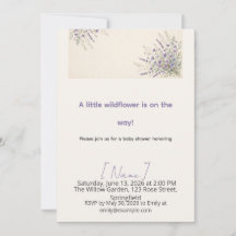Lavendel-Wildblumen-Baby-Party, editierbar