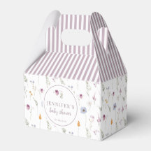 Lavendel Wildblumen Babydusche Bonbons Geschenkdos