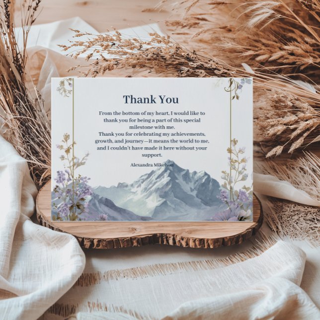 Lavendel-Wildblumen-Berg-Geburtstag Dankeskarte (Von Creator hochgeladen)