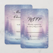 Lavendel Winter Schneefall Serenade Hochzeit