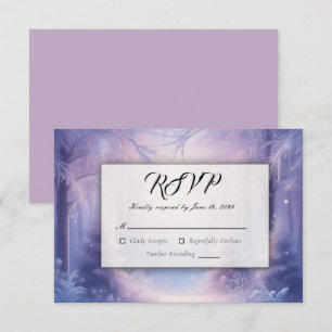 Lavendel-Winter-Schneefall-Serenade RSVP Karte