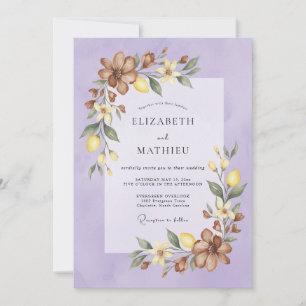 Lavendel zarte Natur Hochzeit Einladung