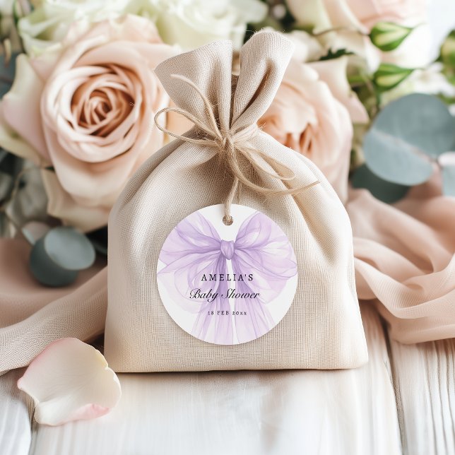Lavendel zarter Bogen feminin Geschenkanhänger (Von Creator hochgeladen)