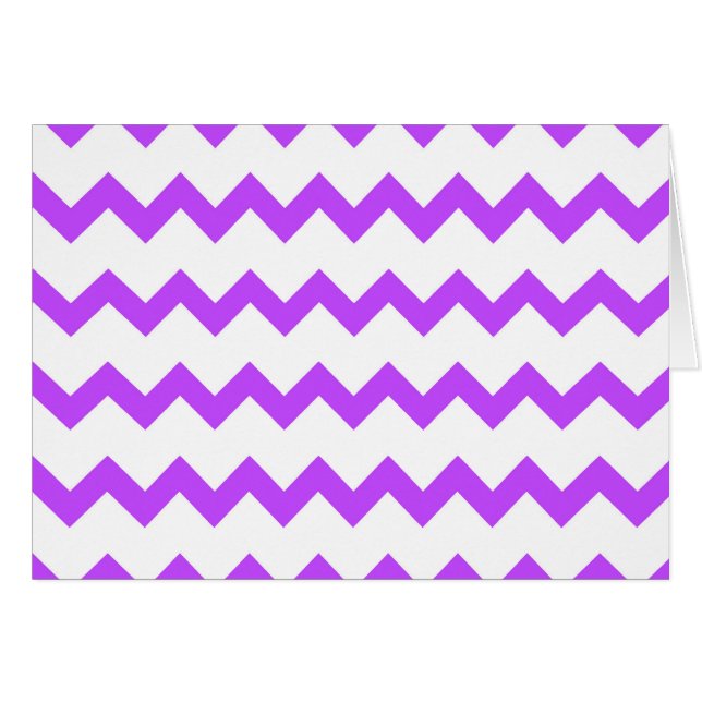 Lavendel Zickzack Abstrakte Wavy Lines (Vorderseite (Horizontal))