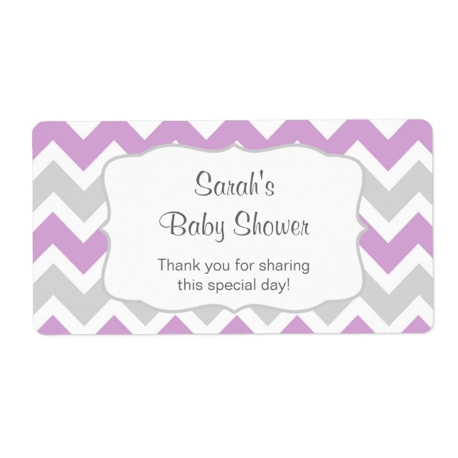 Lavendel Zickzack Wasserflasche oder bevorzugen Si (Vorne)