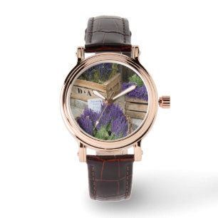 Lavendel zum Verkauf, Provence, Frankreich Armbanduhr