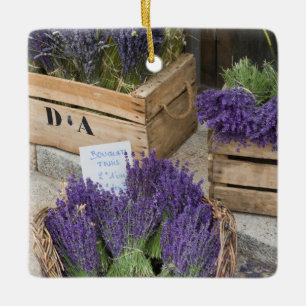 Lavendel zum Verkauf, Provence, Frankreich Keramikornament