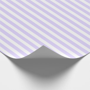 Lavendelblau und weiß, einfach, horizontal gestrei geschenkpapier