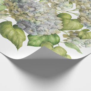 Lavendelblaue Hortensien Botanischer Floraler Blum Geschenkpapier