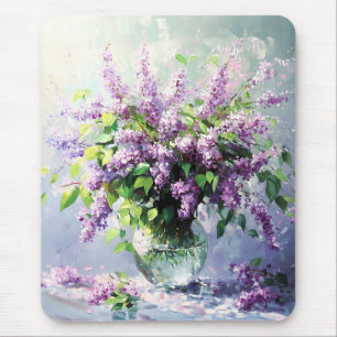 Lavendelblühender Fliederstrauß Mousepad