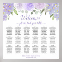 Lavendelblume 18 Tabelle Hochzeitskarte