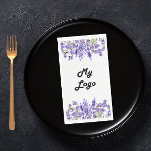 Lavendelblumen Geschäft-Logo Serviette
