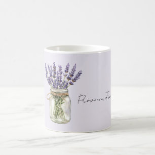 Lavendelblumen Glas Provence, Frankreich Kaffeetasse