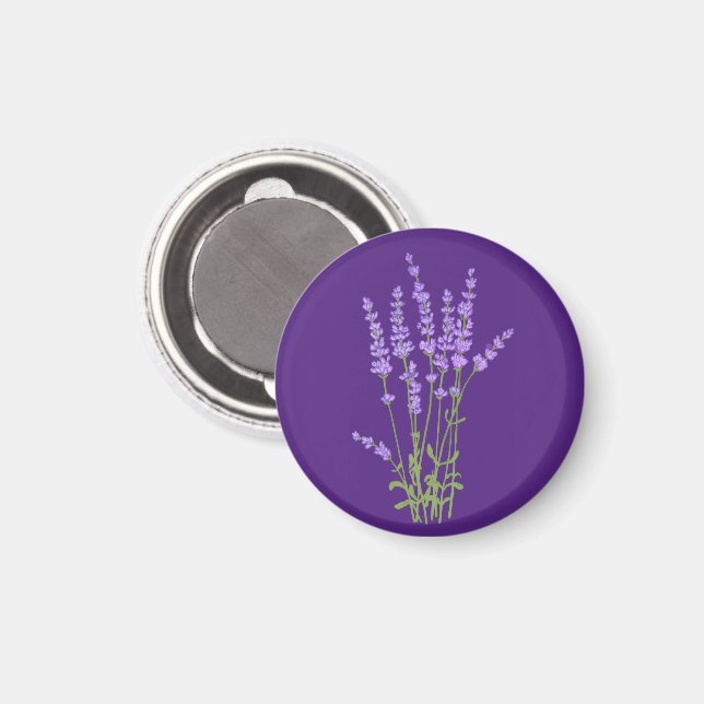 Lavendelblumenstrauß. Magnet (Vorderseite/Rückseite)