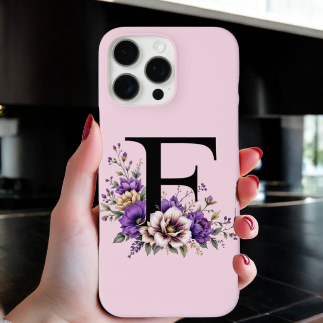 Lavendelblut: Mit Monogramm erste F Case-Mate iPhone Hülle (Von Creator hochgeladen)
