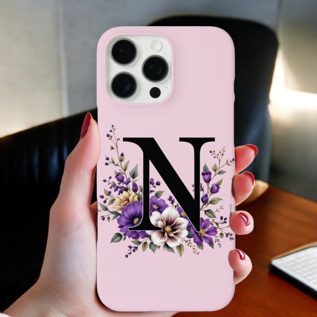 Lavendelblut: Mit Monogramm erste "N" Case-Mate iPhone Hülle (Von Creator hochgeladen)
