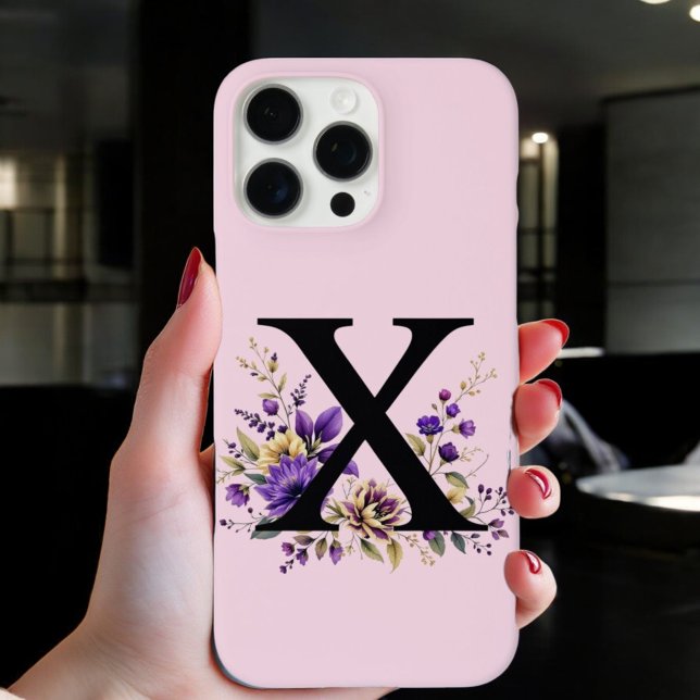 Lavendelblut: Mit Monogramm erste Zeile "X" Case-Mate iPhone Hülle (Von Creator hochgeladen)