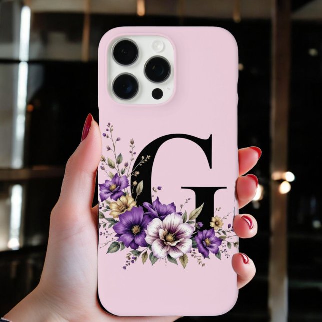 Lavendelblut: Mit Monogramm erster Buchstabe "G" Case-Mate iPhone Hülle (Von Creator hochgeladen)