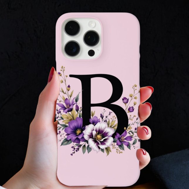 Lavendelblüte: Mit Monogramm erste "B" Case-Mate iPhone Hülle (Von Creator hochgeladen)