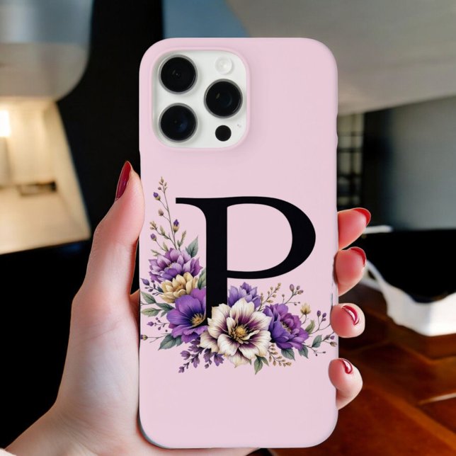 Lavendelblüte: Mit Monogramm erste "P" Case-Mate iPhone Hülle (Von Creator hochgeladen)