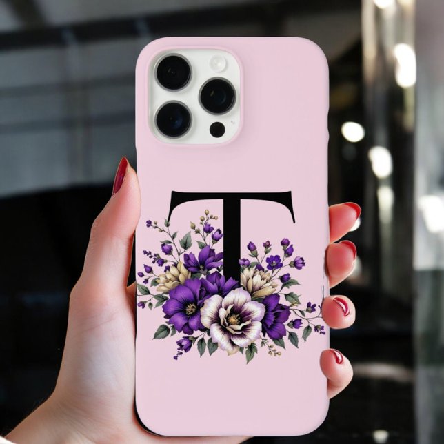 Lavendelblüte: Mit Monogramm erste 'T' Case-Mate iPhone Hülle (Von Creator hochgeladen)