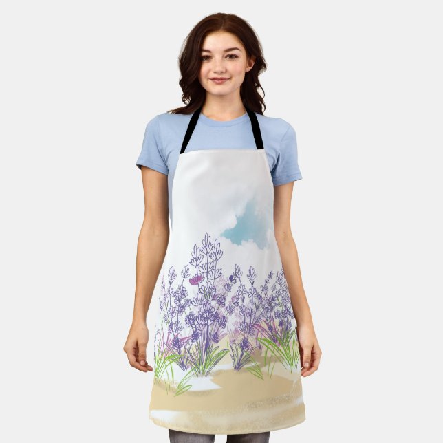 Lavendelblüte Schürze (Getragen)