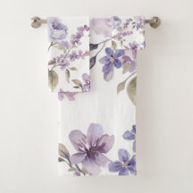 Lavendelblüten Aquarell Lila Botanisch