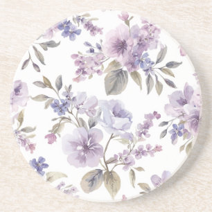 Lavendelblüten Aquarell Lila Botanisch Getränkeuntersetzer