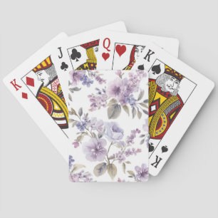 Lavendelblüten Aquarell Lila Botanisch Spielkarten