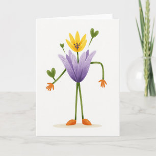 Lavendelblüten-Blumenkarte Karte