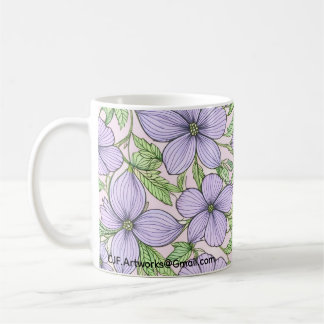 Lavendelblüten-Blumig Kaffeetasse