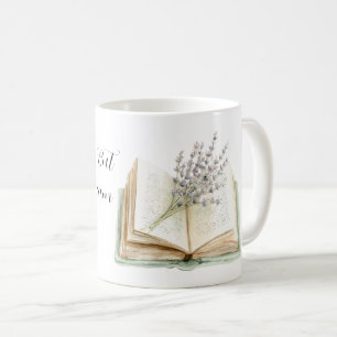 Lavendelblüten Leben ist Traum Minze Buch Kaffeetasse