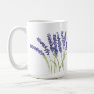 Lavendelblüten Lila Floral Wasserfarbe Kaffeetasse
