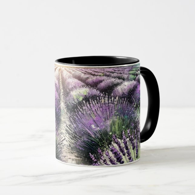 Lavendelblüten Serenity Tasse (VorderseiteRechts)