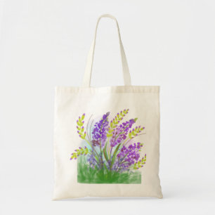 Lavendelblüten-Wasserfarben-Tasche   Botanisch C Tragetasche