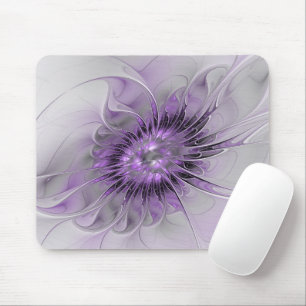 Lavendelblütentraum Moderne Abstrakte Fractal-Kuns Mousepad