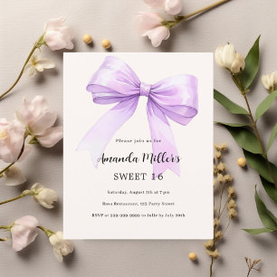 Lavendelbrasse Sweet 16 Einladung