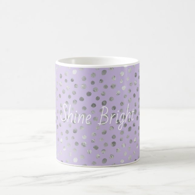 Lavendelbrise Silberpunkte Kaffeetasse (Mittel)