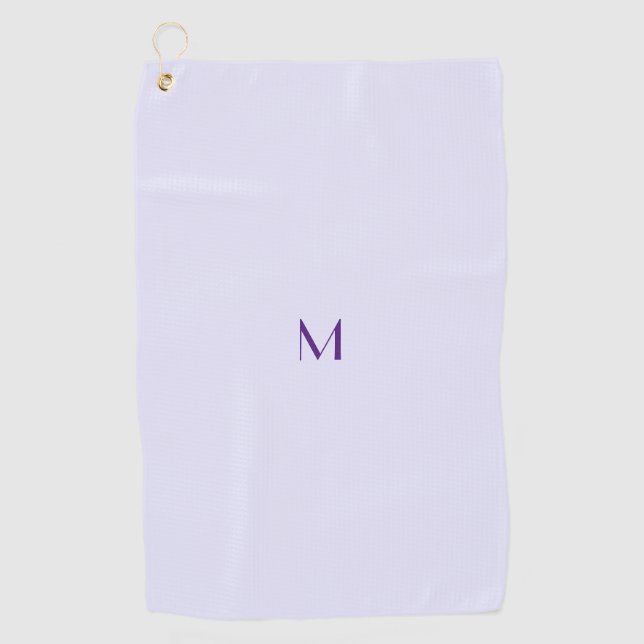 Lavendelfarbe - Monogramm hinzufügen Golfhandtuch (Vorderseite)