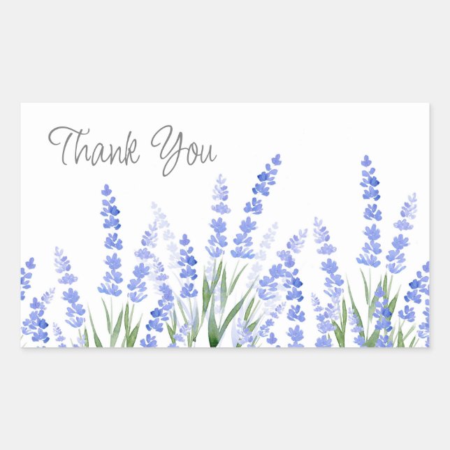 Lavendelfeld 2 rechteckiger aufkleber (Vorderseite)