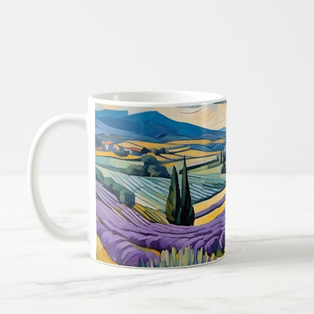 Lavendelfeld Kaffeetasse (Links)