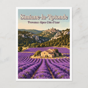 Lavendelfelder auf dem Plateau d'Albion Postkarte