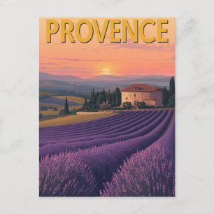Lavendelfelder der Provence Postkarte