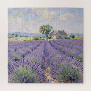 Lavendelfelder Provence Cottage Impressionist Puzzle