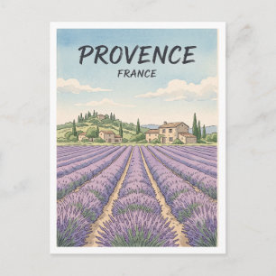 Lavendelfelder Provence Valensole Frankreich Postkarte
