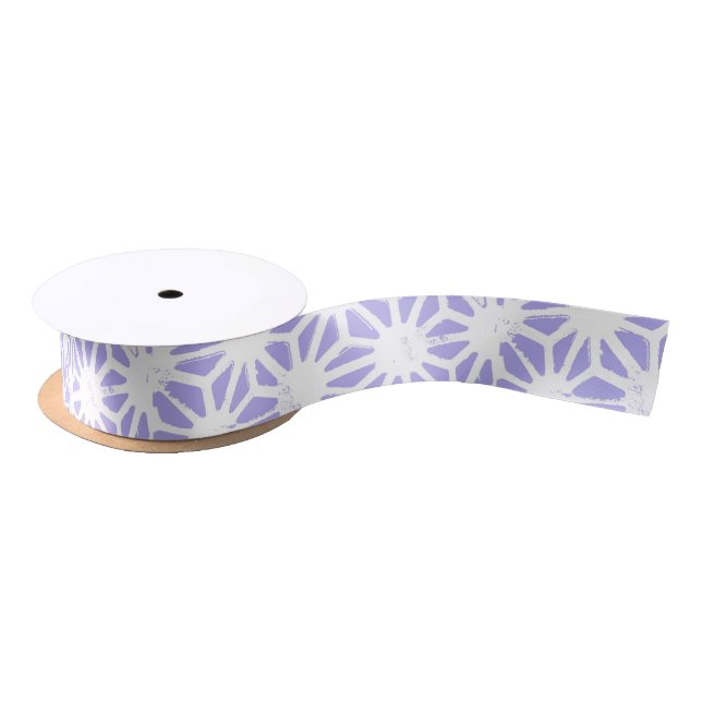 Lavendelgeometrie Satinband (Spule)