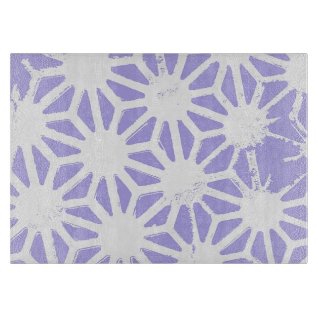 Lavendelgeometrie Schneidebrett (Vorderseite)